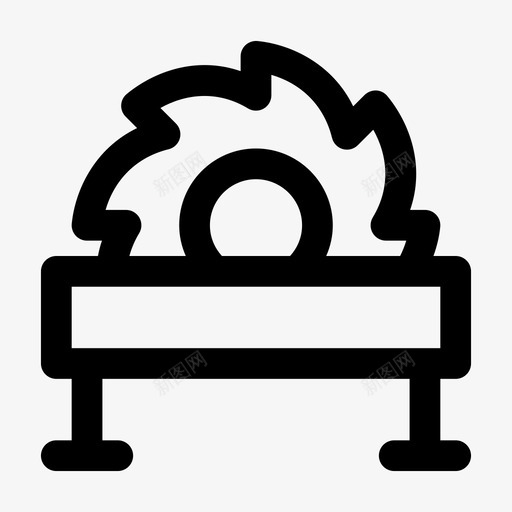 锯片圆形机床图标svg_新图网 https://ixintu.com jumpicon结构粗体线条 刀具 圆形 机床 锯片