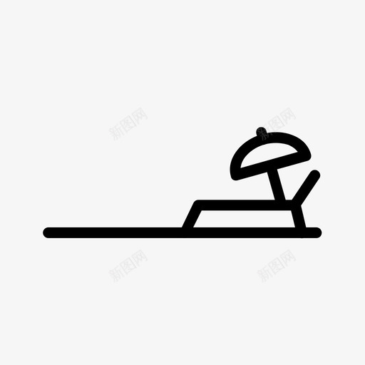 海滩假日炎热图标svg_新图网 https://ixintu.com 假日 夏季 日光浴 海滩 炎热 遮阳伞