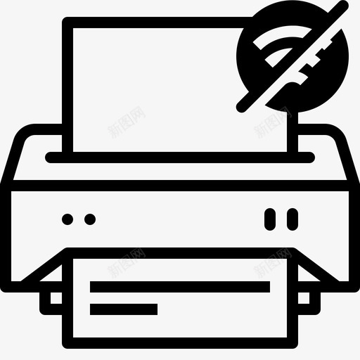 打印机断开连接复印机图标svg_新图网 https://ixintu.com 复印机 小工具设备 打印机断开 网络 连接