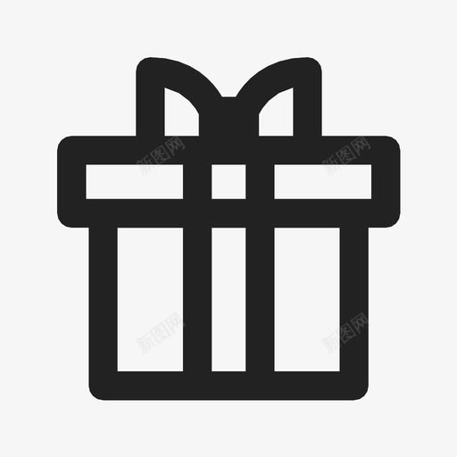 礼物蝴蝶结盒子图标svg_新图网 https://ixintu.com 庆祝 盒子 礼物 蝴蝶结