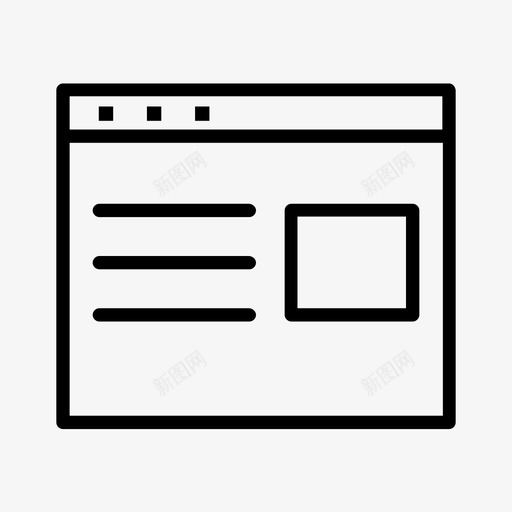 网页浏览器网页模板图标svg_新图网 https://ixintu.com 基本图标 浏览器 网站 网页 网页模板
