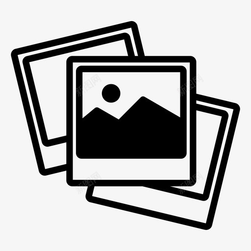 宝丽来画廊图标svg_新图网 https://ixintu.com 图片 宝丽来 照片 画廊