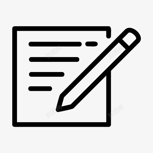 便笺便笺本书写图标svg_新图网 https://ixintu.com 书写 书写工具 便笺 便笺本