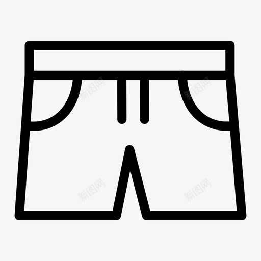 短裤时尚男士图标svg_新图网 https://ixintu.com 时尚 服装 电子商务网上商店 男士 短裤 裤子