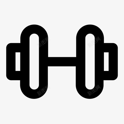 杠铃交叉配合哑铃图标svg_新图网 https://ixintu.com 交叉配合 健身房 哑铃 杆 杠铃 运动 重量