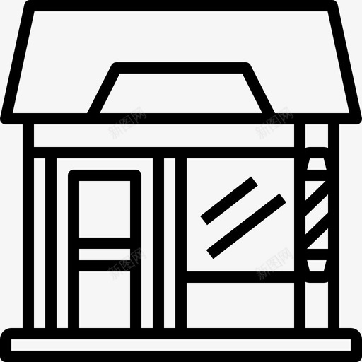 理发店发廊商店图标svg_新图网 https://ixintu.com 发廊 商店 理发店