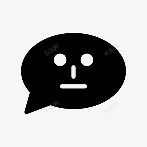 表情符号气泡聊天图标svg_新图网 https://ixintu.com 气泡 消息 聊天 聊天信息字形图标 脸 表情符号
