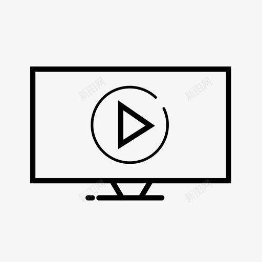 led电视电视电视屏幕图标svg_新图网 https://ixintu.com led电视 电视 电视屏幕 视频播放