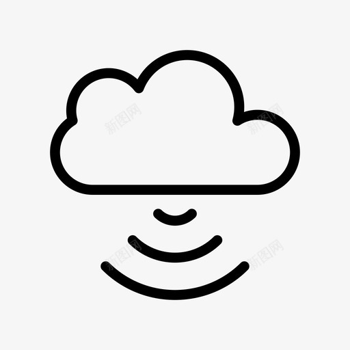云数据库开发图标svg_新图网 https://ixintu.com 云 信号 开发 数据库 无线 艺术设计开发线图标