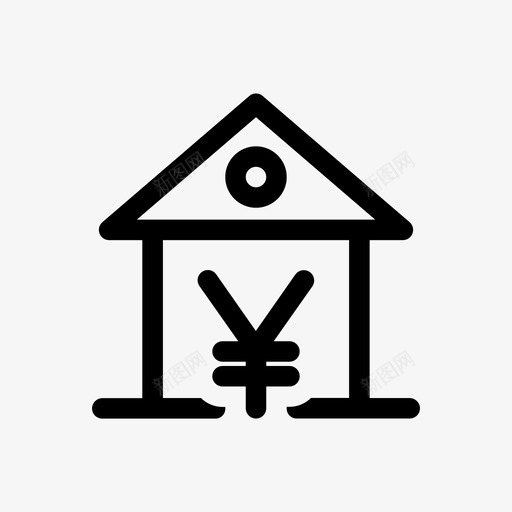 银行货币日元图标svg_新图网 https://ixintu.com 人民币 日元 货币 银行