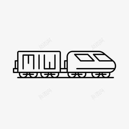 货物列车物流运输图标svg_新图网 https://ixintu.com 物流 货物列车 车辆 运输