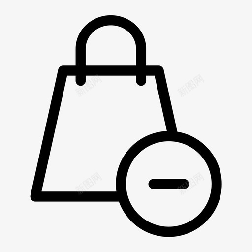 购物袋商店电子商务媒介图标svg_新图网 https://ixintu.com 商店 电子商务媒介 购物袋