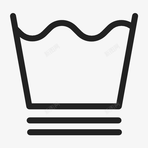 温和或精致的洗涤温和的洗涤说明图标svg_新图网 https://ixintu.com 洗涤 洗衣 温和或精致的洗涤 温和的洗涤 说明