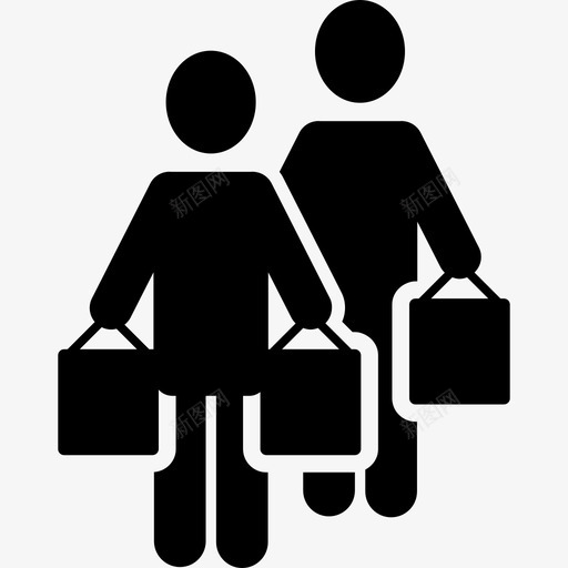 两人购物商业市场和商店图标svg_新图网 https://ixintu.com 两人购物 商业 市场和商店