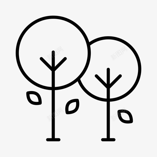 树木秋天自然图标svg_新图网 https://ixintu.com 公园 户外 树木 秋天 自然