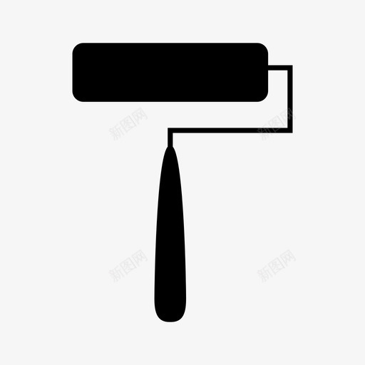 滚筒油漆滚筒刷图标svg_新图网 https://ixintu.com 墙壁 工作 工具 油漆 滚筒 滚筒刷