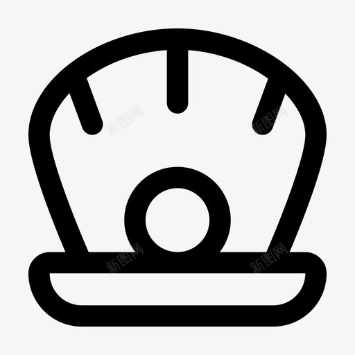 牡蛎动物海洋图标svg_新图网 https://ixintu.com jumpicon海洋粗体线 动物 扇贝 海 海洋 牡蛎 珍珠
