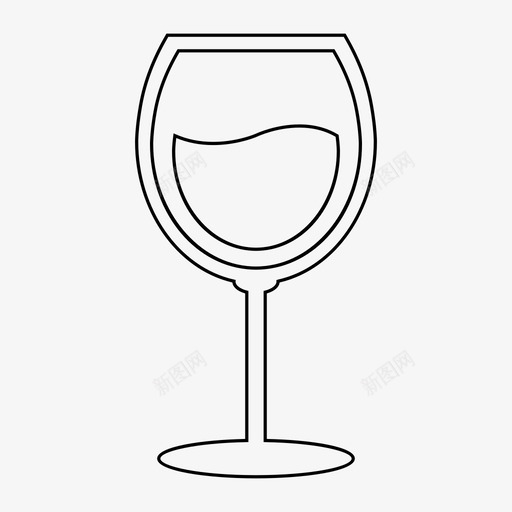 葡萄酒酒类饮料图标svg_新图网 https://ixintu.com 一杯葡萄酒 玻璃杯 葡萄酒 酒类 饮料