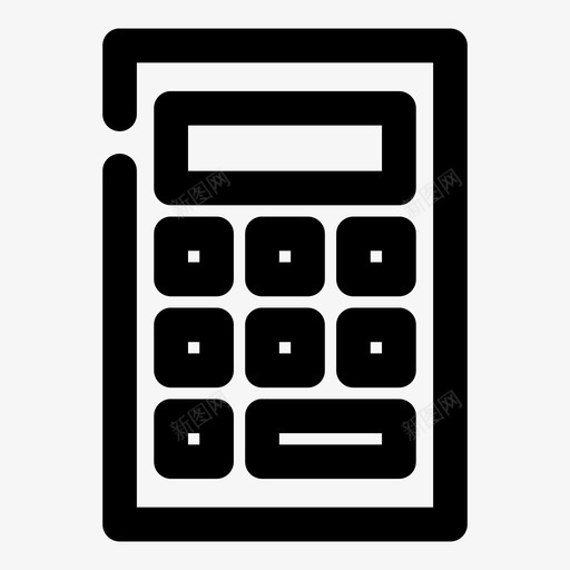 计算器会计按钮图标svg_新图网 https://ixintu.com 会计 按钮 数字 数学 移动gap粗体 计算器