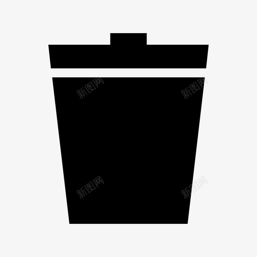 垃圾桶桶关上图标svg_新图网 https://ixintu.com 关上 垃圾桶 桶