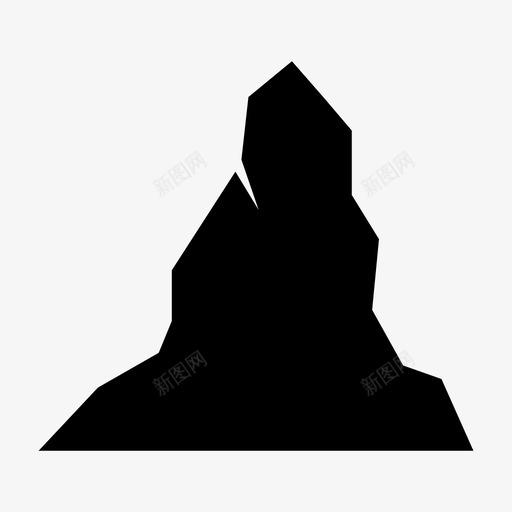 山峰岩图标svg_新图网 https://ixintu.com 地形 山 山体 岩 峰