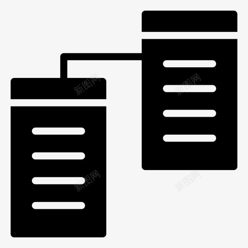 文件网络服务器图标svg_新图网 https://ixintu.com 传输 共享 文件 服务器 网络 网络字形图标