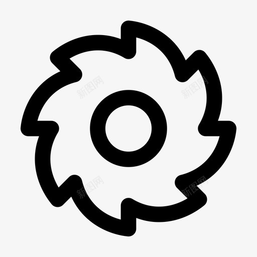 锯片圆形工具图标svg_新图网 https://ixintu.com jumpicon结构粗体线条 圆形 工具 锯片