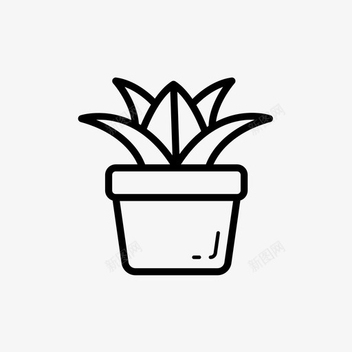 多汁仙人掌花园树图标svg_新图网 https://ixintu.com 仙人掌 壶 多汁 植物 花园树 花园树套1 花瓶