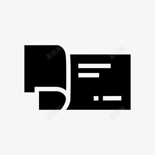 支票银行书籍图标svg_新图网 https://ixintu.com 书籍 支票 订单 财务 货币字形图标 银行