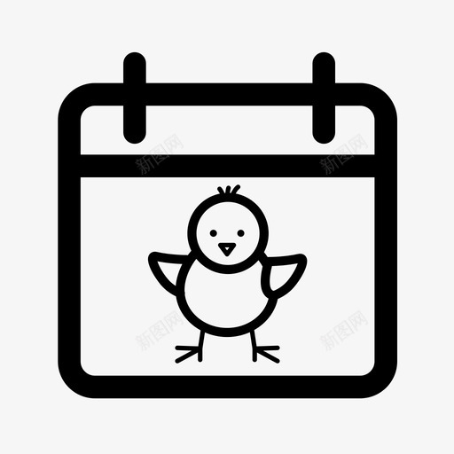日历小妞日历妞复活节图标svg_新图网 https://ixintu.com 假日 复活节 日历妞 日历小妞