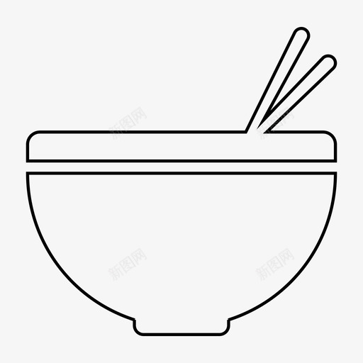 碗吃的食物图标svg_新图网 https://ixintu.com 厨房 吃的 日本食品 碗 配料 食物