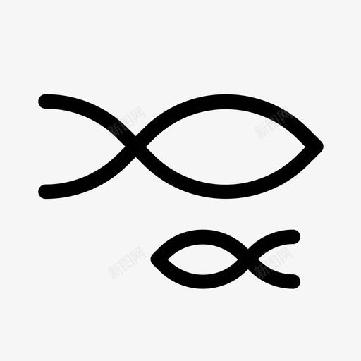 两条鱼一对鱼群图标svg_新图网 https://ixintu.com 一对 两条鱼 游泳 鱼群