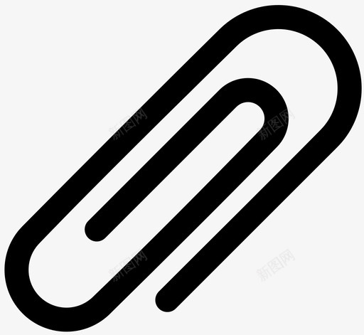 附件回形针别针图标svg_新图网 https://ixintu.com 别针 回形针 电子邮件 附件
