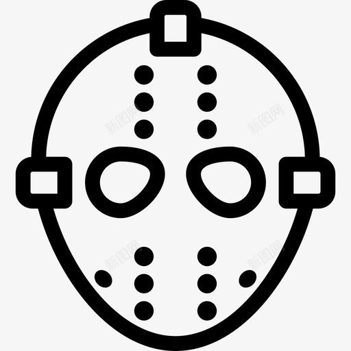 曲棍球面罩运动型图标svg_新图网 https://ixintu.com 曲棍球面罩 运动型