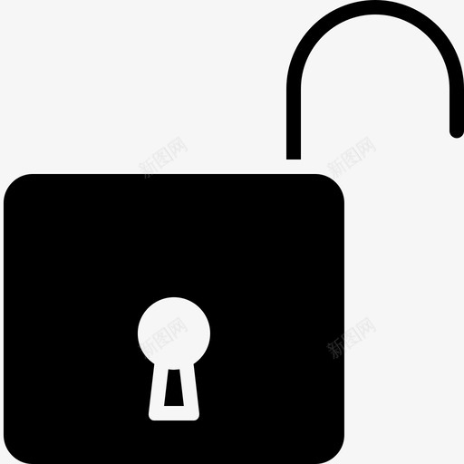 打开锁定密码图标svg_新图网 https://ixintu.com 密码 打开 解锁 锁定