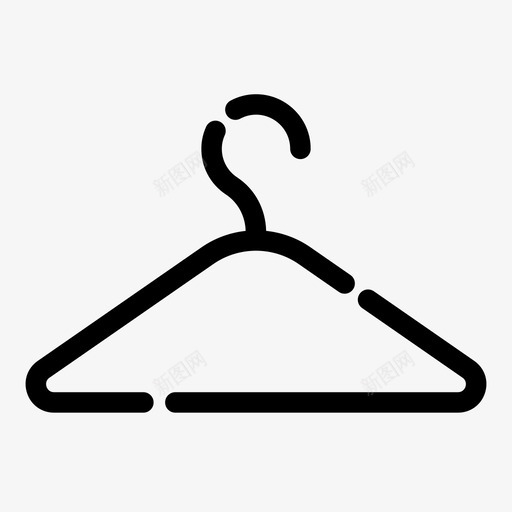 衣架衣服时装图标svg_新图网 https://ixintu.com 必需品pt1 挂钩 时装 衣服 衣架 衣柜