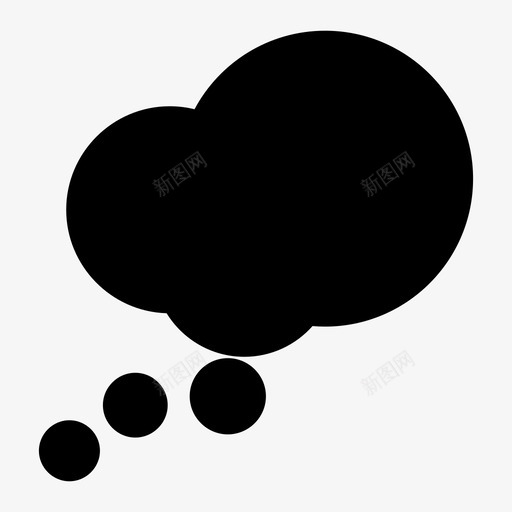 思维泡泡聊天交流图标svg_新图网 https://ixintu.com 交流 交谈 思维泡泡 思考 聊天