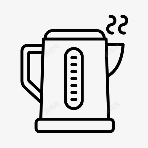 水壶电器烹饪图标svg_新图网 https://ixintu.com 厨房 水壶 烹饪 电器 电子