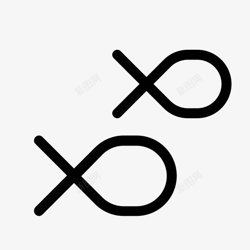 一对鱼一群鱼游泳图标svg_新图网 https://ixintu.com 一对鱼 一群鱼 游泳