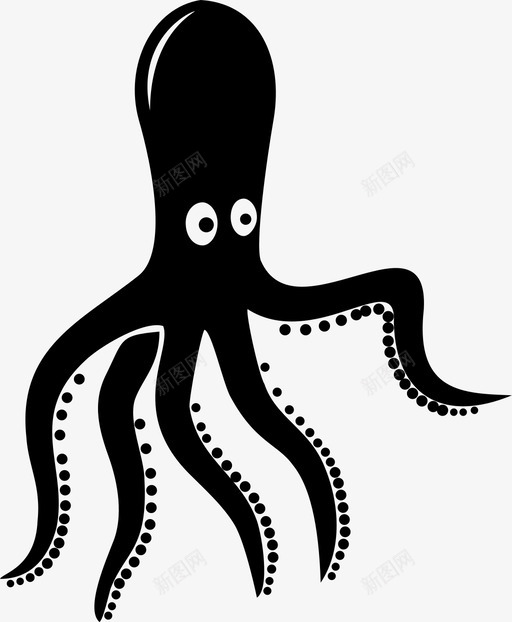 章鱼动物动物海图标svg_新图网 https://ixintu.com 动物 动物海 海洋 章鱼 触角