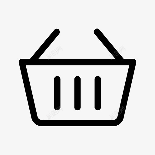 篮子容器采购图标svg_新图网 https://ixintu.com 商店 容器 篮子 购物 采购