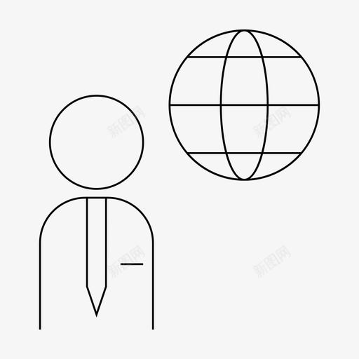 全球业务公司图标svg_新图网 https://ixintu.com 业务 全球 公司 目标 绩效