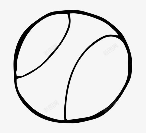 网球手绘网球图标svg_新图网 https://ixintu.com 手绘网球 网球