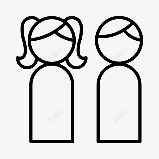 洋娃娃孩子玩具图标svg_新图网 https://ixintu.com 孩子 洋娃娃 玩具