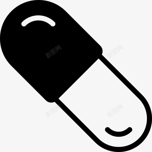 药丸胶囊治疗图标svg_新图网 https://ixintu.com Pretycons药物卷1固体 医疗 治疗 胶囊 药丸 药房 药物