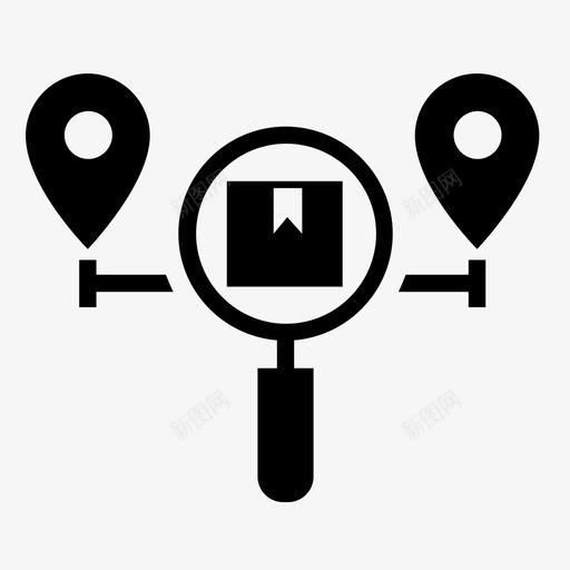 跟踪发货位置物流图标svg_新图网 https://ixintu.com 位置 包装 物流 物流配送 跟踪发货