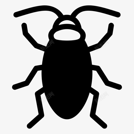 蟑螂小虫昆虫图标svg_新图网 https://ixintu.com 害虫 小虫 昆虫 蟑螂