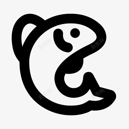 鱼动物鳕鱼图标svg_新图网 https://ixintu.com 动物 金枪鱼 鱼 鲑鱼 鳕鱼 鳕鱼手绘