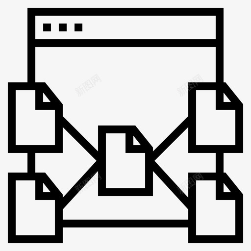 网页文章分发文章联合图标svg_新图网 https://ixintu.com 内容联合 文章分发 文章联合 网页 链接页