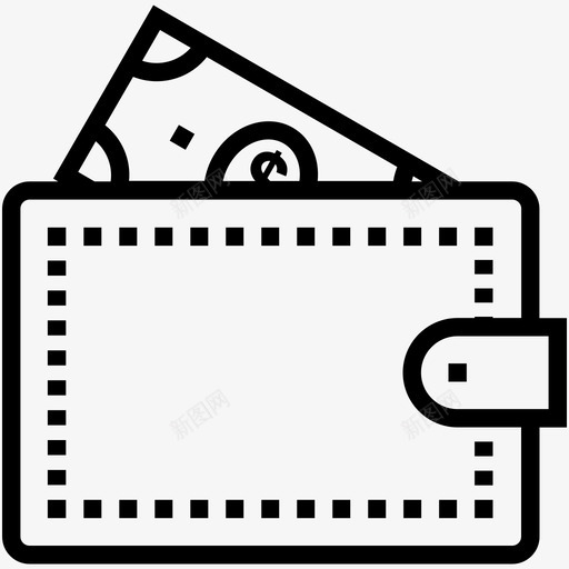 钱包钱包钱包卡夹图标svg_新图网 https://ixintu.com 公司线图标 卡夹 货币钱包 钱包 钱包钱包